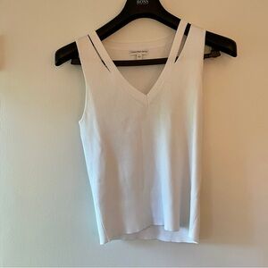 Calvin Klein White Fashion Tank Top with slips - Size Large